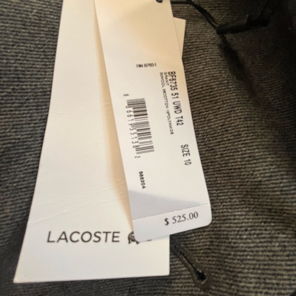 Women’s Lacoste Gray Pea Coat with Notched Lapel - Picture 4 of 6